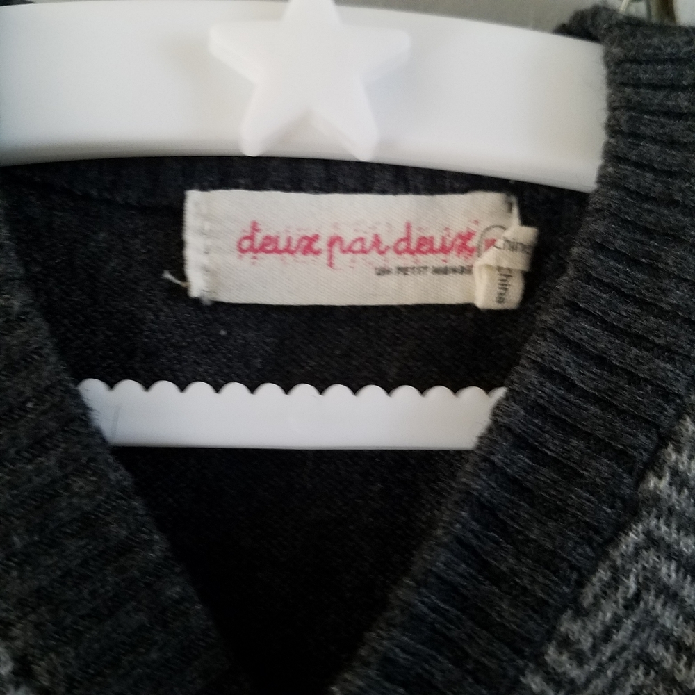 Deux‎ Par Deux Faux Leather Elbow Cardigan Sweater 18 M - Picture 8 of 8